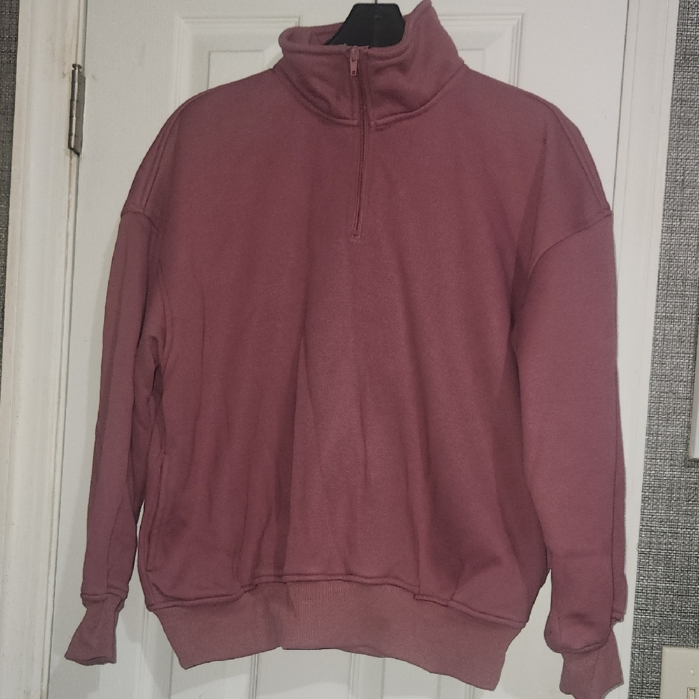 Men's Maroon Half-Zip Sweater